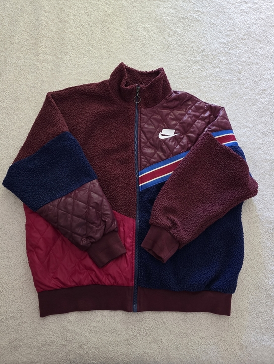 Nike Jackets & Blazers - Nike Sportswear Retro Sherpa Fleece Track Jacket, Women's Small, GUC - Burgundy